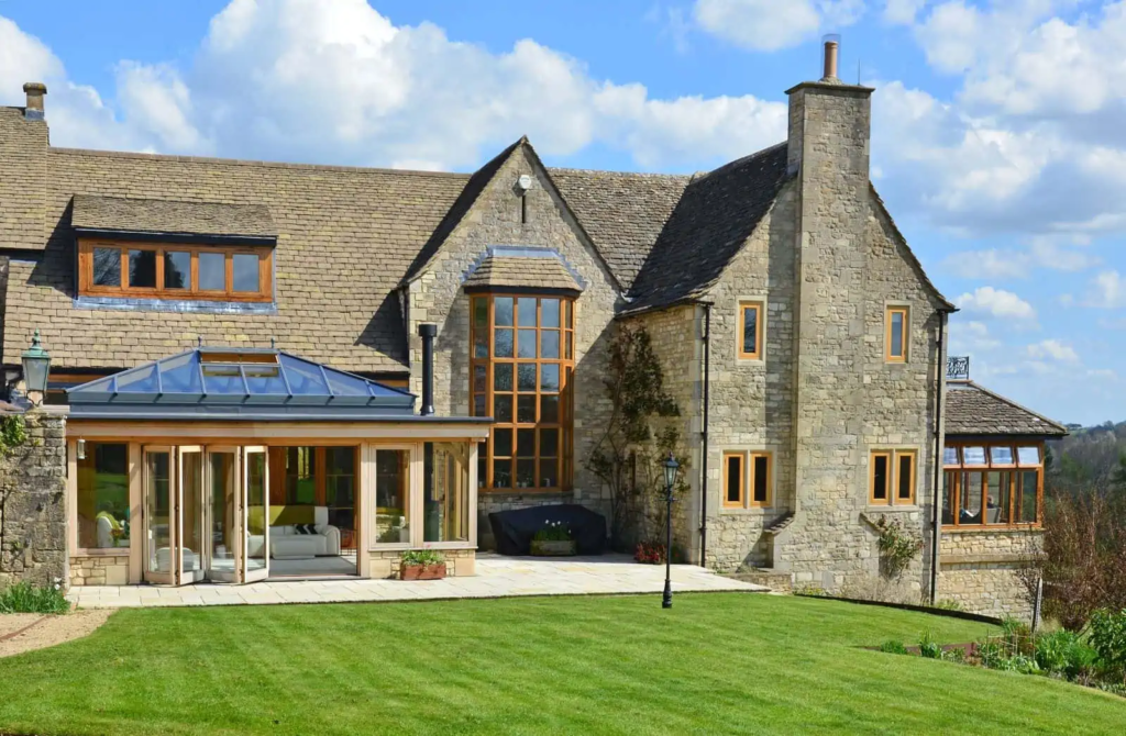 Orangery constructed from natural timber