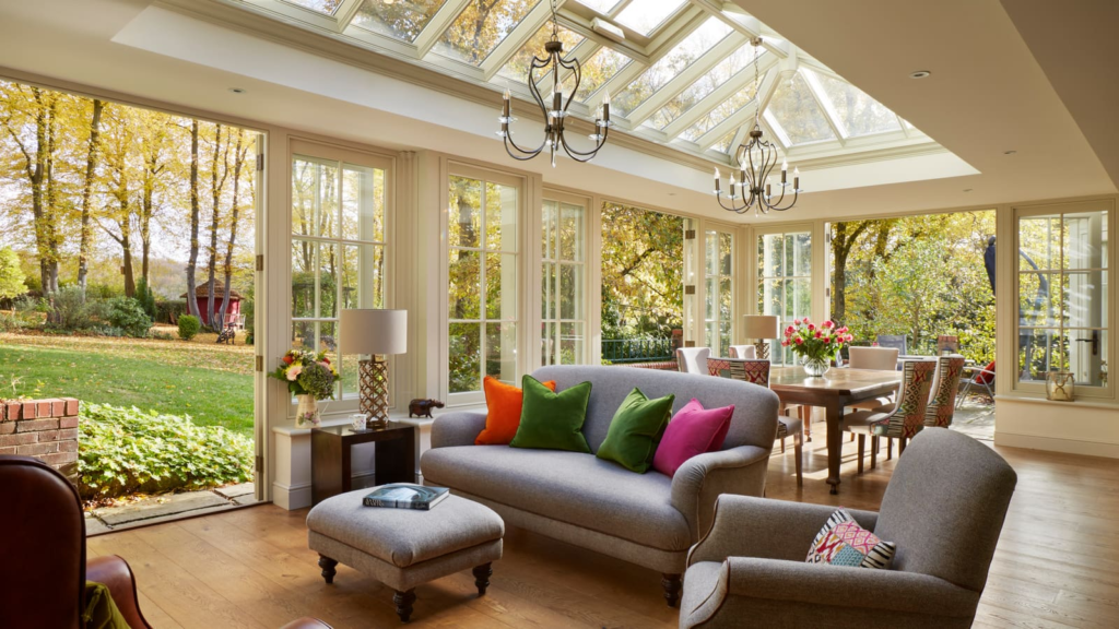 Orangery with countryside views