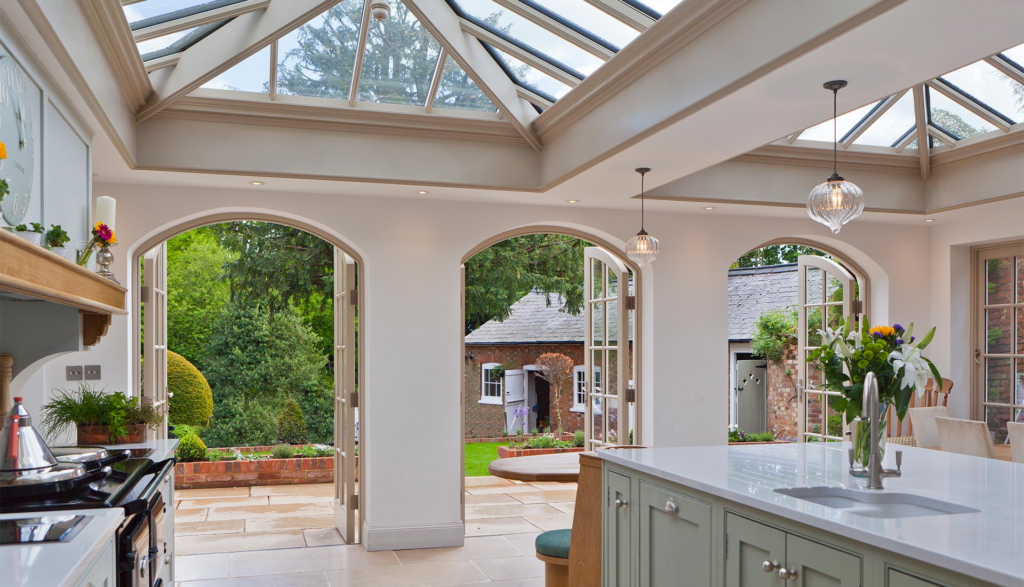 Orangery with twin roof lanterns
